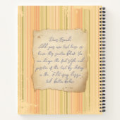 Nostalgie. Grunge foto-effect Sjabloon Notitieboek (Achterkant)