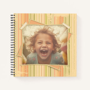 Nostalgie. Grunge foto-effect Sjabloon  Notitieboek