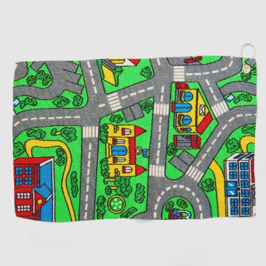 Nostalgie van 90 jaar, tapijtvloed van het spoor golfhanddoek (Horizontaal)