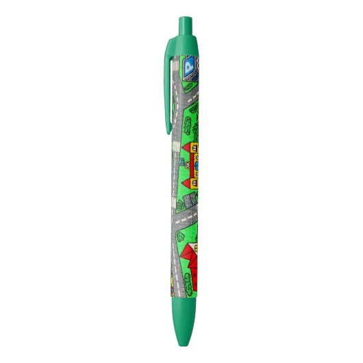 Nostalgie van 90 jaar, tapijtvloed van het spoor zwarte inkt pen (Top (Verticaal))