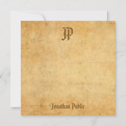 Nostalgique Calligraphié Monogramme Vintage Modèle (Devant)