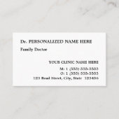 Nostalgique, Carte de visite classique (Devant)