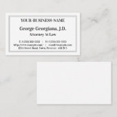 Nostalgique, Carte de visite professionnel (Devant / Derrière)