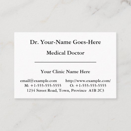 Nostalgique, Carte de visite spécialiste en soins (Devant)