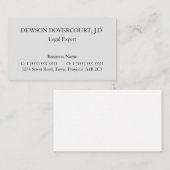 Nostalgique, Carte de visite traditionnel (Devant / Derrière)