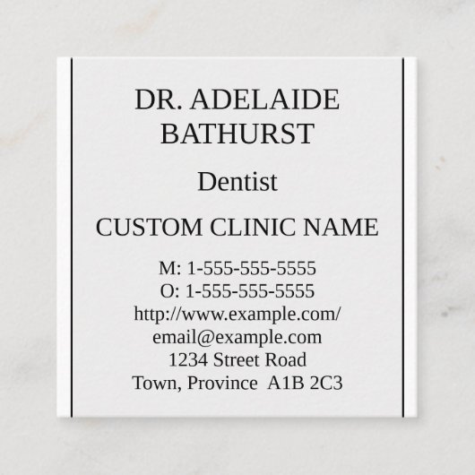 Nostalgique, Carte de visite traditionnel (Devant)