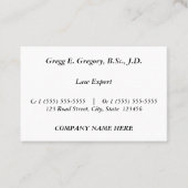 Nostalgique, Carte de visite Vintage (Devant)