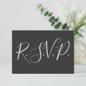 Nostalgique, classique "R.S.V.P." Carte (Debout devant)