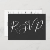 Nostalgique, classique "R.S.V.P." Carte (Devant / Derrière)