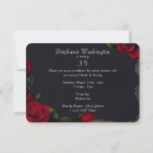 Nostalgique Gothique Amour Anniversaire Invitation (Dos)