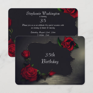 Nostalgique Gothique Amour Anniversaire Invitation