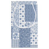 Nostalgique Indigo Faux Patchwork Petit sac cadeau (Dos)