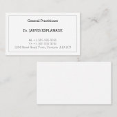 Nostalgique Médicale Carte de visite professionnel (Devant / Derrière)