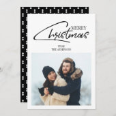 Nostalgique Noël Script Carte photo de vacances (Devant / Derrière)