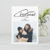 Nostalgique Noël Script Carte photo de vacances (Debout devant)