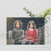 Nostalgique Noël Script Carte photo de vacances (Debout devant)