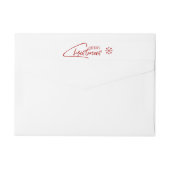 Nostalgique Noël Script Étiquette de adresse de va (Dos)