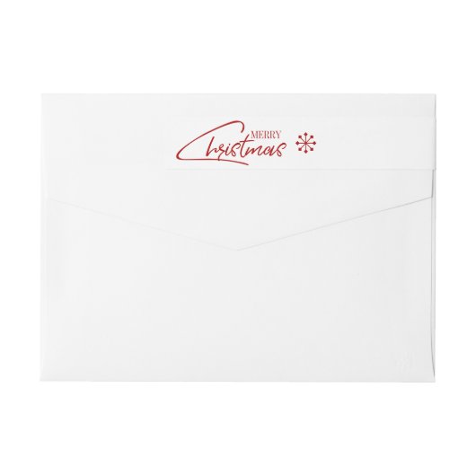 Nostalgique Noël Script Étiquette de adresse de va (Dos)