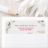 Nostalgique Noël Vacances Retour Adresse Étiquette (En situation)