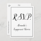 Nostalgique "R.S.V.P." Carte postale (Devant / Derrière)