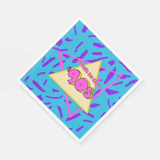 Nostalgisch 90-jarig feest servet (Hoek)