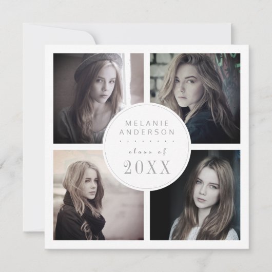 Nostalgisch Afstuderen Instagram Style Fotocollage Kaart (Voorkant)