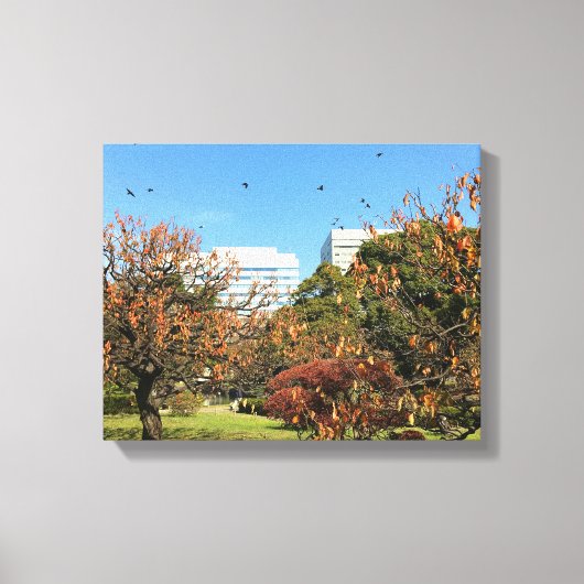 Nostalgisch Autumn Sky Canvas Afdruk (Voorkant)