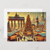 Nostalgisch Berlins Kerstontwerp – Kerstsfeer Feestdagenkaart (Voorkant / Achterkant)