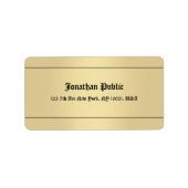 Nostalgisch Calligraded Gold look Sjabloon Klassie Etiket (Voorkant)