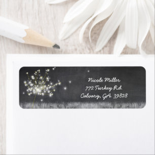 Nostalgisch Chalkboard Dandelions Business Etiket