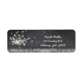 Nostalgisch Chalkboard Dandelions Business Etiket (Voorkant)