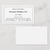 , nostalgisch en Klassiek Visitekaartje (Voorkant / Achterkant)