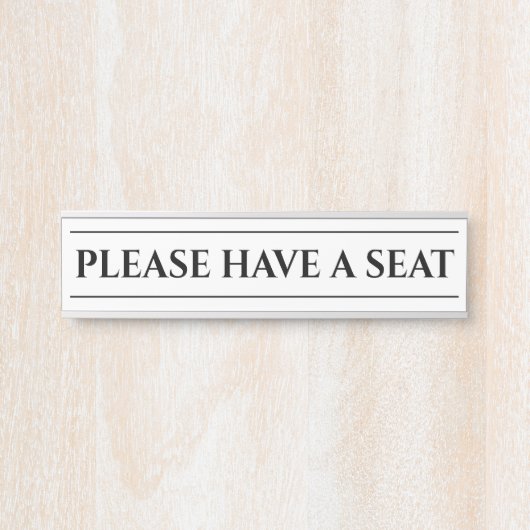 Nostalgisch en oud Fashioned "GELIEVE EEN ZITTING Deurbordje (Voorkant)