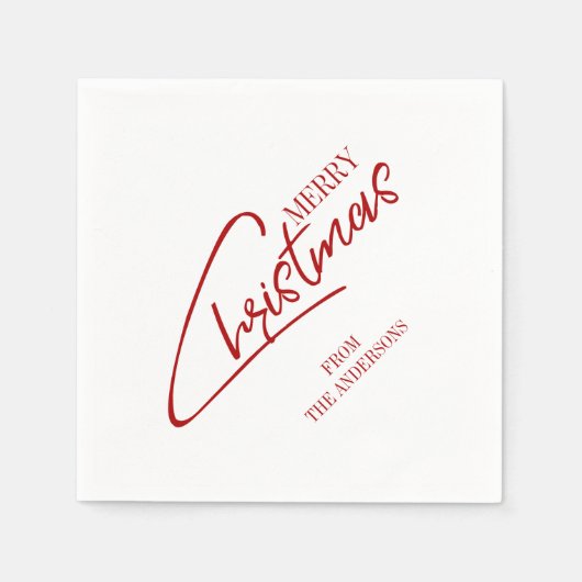 Nostalgisch kerstcadeaubericht Napkin Servet (Voorkant)