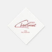 Nostalgisch kerstcadeaubericht Napkin Servet (Hoek)