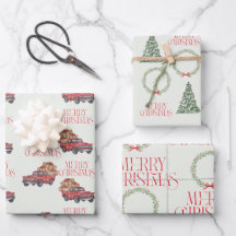 Nostalgisch kerstcadeaupapier