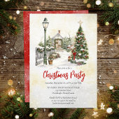 Nostalgisch  kerstfeest met kerstboom kaart