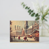 Nostalgisch Kerstmis in München - Kerstsfeer Feestdagenkaart (Staand voorkant)
