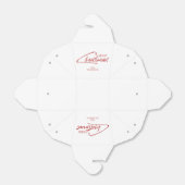 Nostalgisch kerstscript feestdag bedankdoosjes (Uitgevouwen)