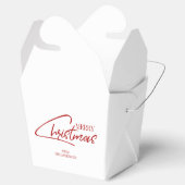 Nostalgisch kerstscript feestdag bedankdoosjes (Geopend)