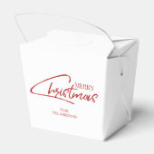 Nostalgisch kerstscript feestdag bedankdoosjes (Achterkant)