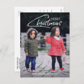 Nostalgisch kerstscript feestdag Briefkaart foto's (Voorkant / Achterkant)