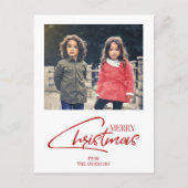 Nostalgisch kerstscript feestdag Briefkaart foto's (Voorkant)