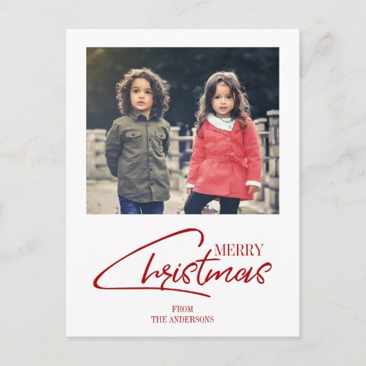 Nostalgisch kerstscript feestdag Briefkaart foto's (Voorkant)