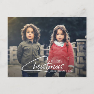 Nostalgisch kerstscript feestdag Briefkaart foto's