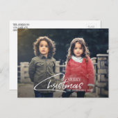 Nostalgisch kerstscript feestdag Briefkaart foto's (Voorkant / Achterkant)