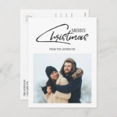 Nostalgisch kerstscript feestdag Briefkaart foto's (Voorkant / Achterkant)