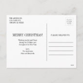 Nostalgisch kerstscript feestdag Briefkaart foto's (Achterkant)