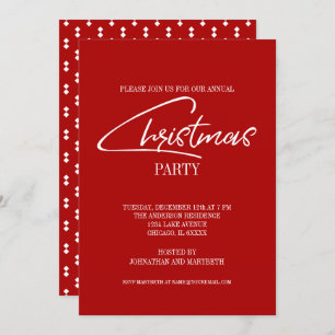 Nostalgisch kerstscript feestdag uitnodigen kaart