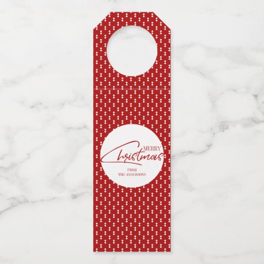 Nostalgisch kerstscript fleshanger Labels (Voorkant)